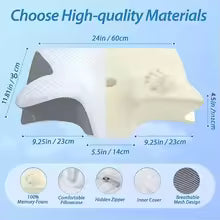 Orthopedic Memory Foam Pillow – Butterfly Shape for Neck Support