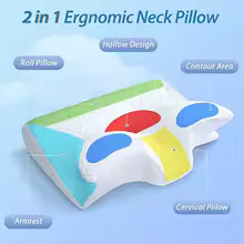 Orthopedic Memory Foam Pillow – Butterfly Shape for Neck Support