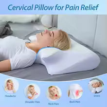 Orthopedic Memory Foam Pillow – Butterfly Shape for Neck Support